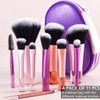 10-Piece Travel Makeup Brush Set: Mini Brushes with Portable Case,