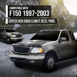 G-PLUS Center Dash Radio Bezel Compatible with Ford F150 Expedition 1997-2003 Brown Dashboard Cover