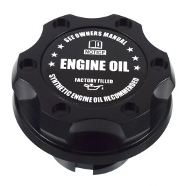 Unbranded Black Billet Engine Oil Emblem Anodized Oil Cap Filler For Silverado Sierra