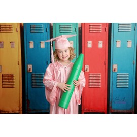 Kate Colorful School Gym Lockers Backdrops Safety Locker Room Decoration Background Photo Studio Props (7x5ft)