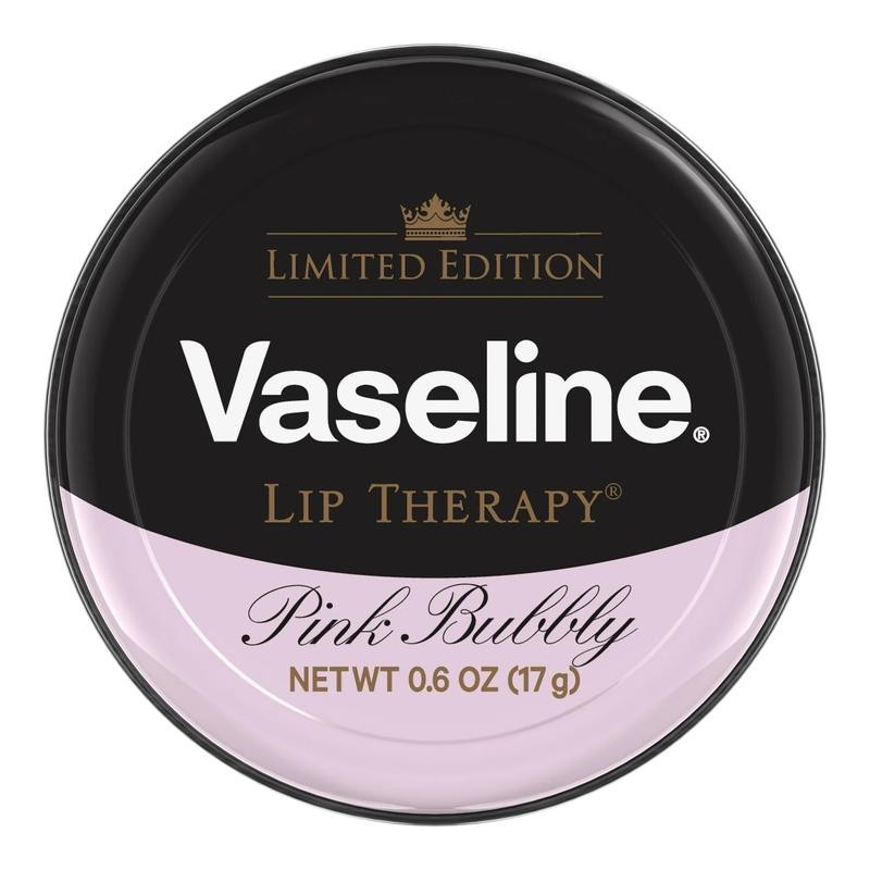 Vaseline Lip Therapy Pink Bubbly Lip Balm Tin, 0.7 Oz