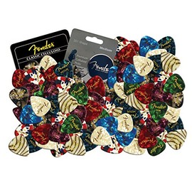 Fender Celluloid Guitar Picks 12 x Random Mixed Pearl Colours Thin