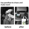 Car Headrest Hooks for Bags, 2-Pack, Double Hook Design, Black
