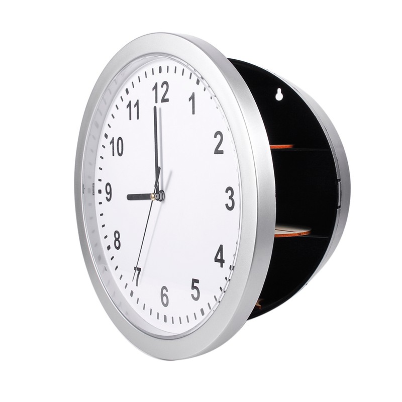Hidden Secret Wall Clock Safe Container Box for Money Stash