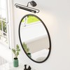 G-LEAF Black Round Mirror 24 inch, Circle Mirror for Bathroom,