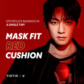 TIRTIR Mask Fit Red Cushion Foundation | Full coverage, Weightless, Skin fit, Satin Glow Finish, Korean Makeup BB Foundation, beauty, Tattoo cover up, Buildable (#21N Ivory, 0.63 Fl Oz)