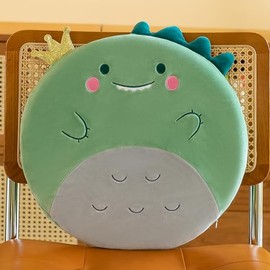 champracer Round Chair Cushion Children, Cartoon Round Cushion, Chair Cushion Thick Chair Cushion, 40 cm Memory Foam Seat Cushion Chair Seat Cushion with Removable Cover, Cartoon Animal Seat Cushion