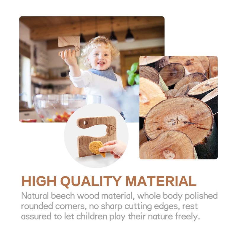 CONSIO Wooden Kids Knife - Children's Safe knives - Toddler