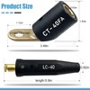 2PCS CT-40FA Welding Terminals & 2PCS LC-40 Welding Cable Connectors,