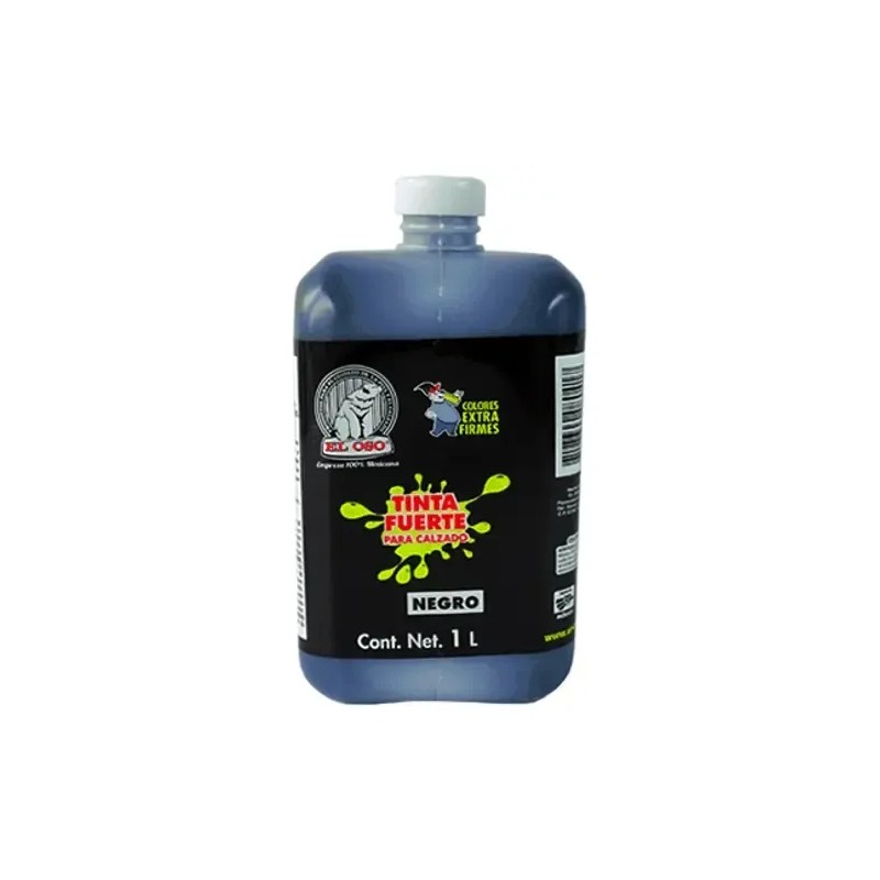 Tinta Fuerte El Oso Negra 1lt 8041