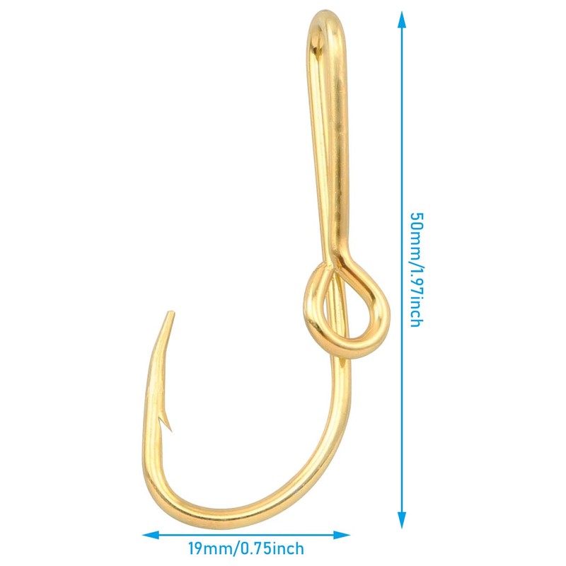 Fish Hook Hat Pins WHYHKJ 4pcs Gold Fish Hook Hat