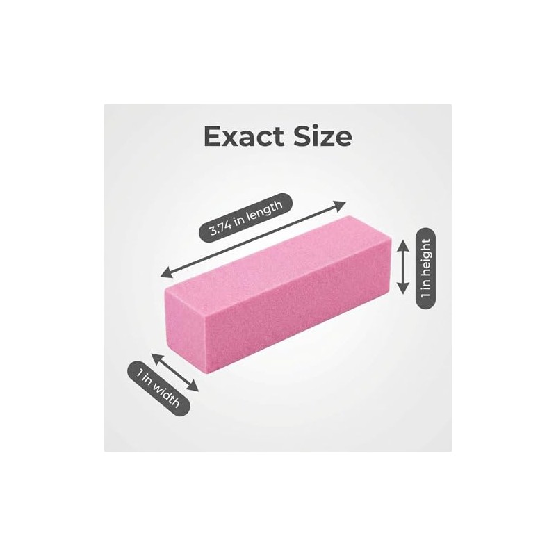 12PCS Colofull Square Nail File Sponge Art Buffer Buffing Polishing