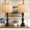 BOBOMOMO 27" Farmhouse Table Lamp Set of 2 with USB
