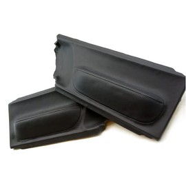 GXARTS 2Pcs Door Panel Insert Cards Cover Fit for Volkswagen Beetle 1998-2010 Black Synthetic PU Leather Black Left Driver and Right Passenger Side