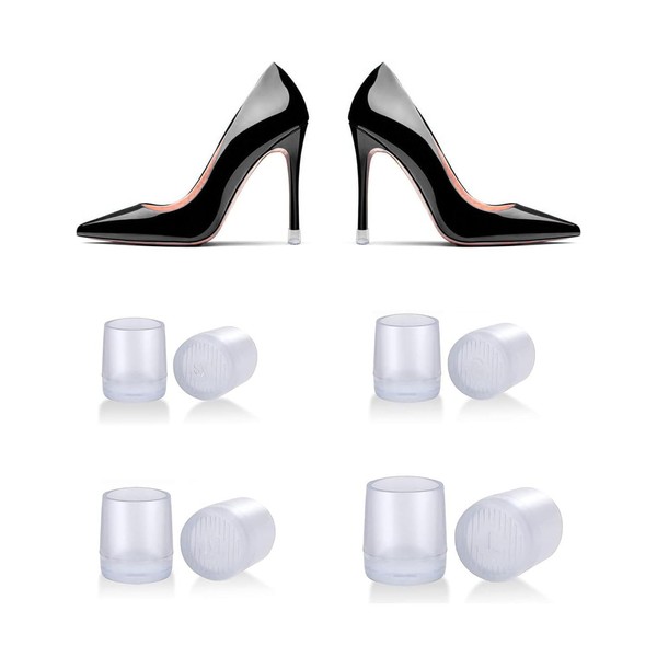 BPTRKOM 8 Pairs of Sole Protectors, Heel Pads, Transparent Rubber