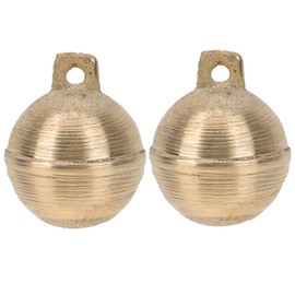 Mikinona 2pcs Brass Pet Bells Decorative Dog Livestock Bells Durable Lightweight Cattle Sheep Accessories Wear-Resistant Skin-Friendly Material for Pet Collars