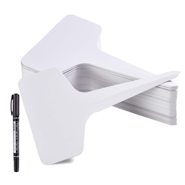 150 Pcs 6 x10cm Plastic Plant Labels T-Type Waterproof Garden Tags Nursery Markers with a Marker Pen, White