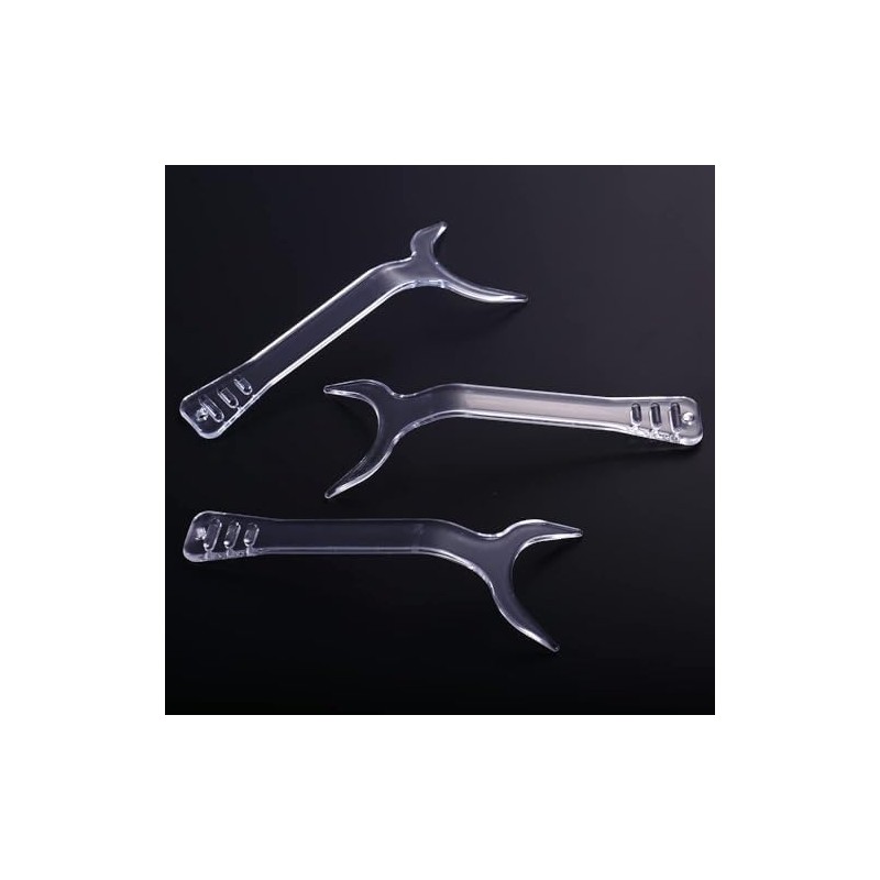 MIBICIRI 2 Pcs Dental Photography Retractors,Clear Orthodontic Lip Retractor (Large+Small)