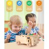 MORITECK Montessori Busy Board with LED Light, Screwdriver Tool Set