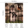 Funny Squirrel Warrior Theme Bathroom Bathtubs Fabric Shower Curtains Helicopter
