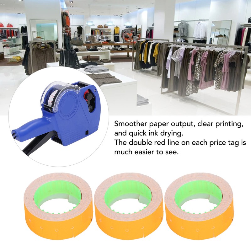 3 Tubes Pricing Label 15000pcs Single Row Price Gun Tag