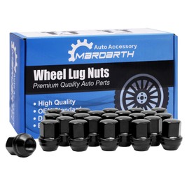 Set of 24, 14x1.5 Wheel Lug Nut Black 1.78’’ Tall 7/8’’ Hex 60° Cone Seat Compatible with OEM Factory Silverado Tahoe Suburban Colorado