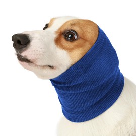 Dog Bandana-Snood for Dog Ear and Neck Warmer Pet Protectors for Anti-anxiety Reducing Noise-Blue-Medium