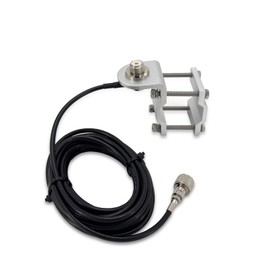 FMUSER Truck CB Antenna Mount,Heavy-Duty Aluminum Roll Bar Antenna Bracket with 16.5ft RG58 PL259 to SO239 Coax Cable for Truck Radio Antenna Installation