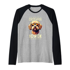 Mens Cockapoo Dad Cockapoos Cockerpoo Raglan Baseball Tee