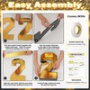 Paready 13.78'' Fillable Cardboard Number 21 for Charcuterie, Gold Black