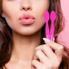Lip Scrub Brush,Double-Sided Silicone Exfoliating Lip Brush Tool for Smoother