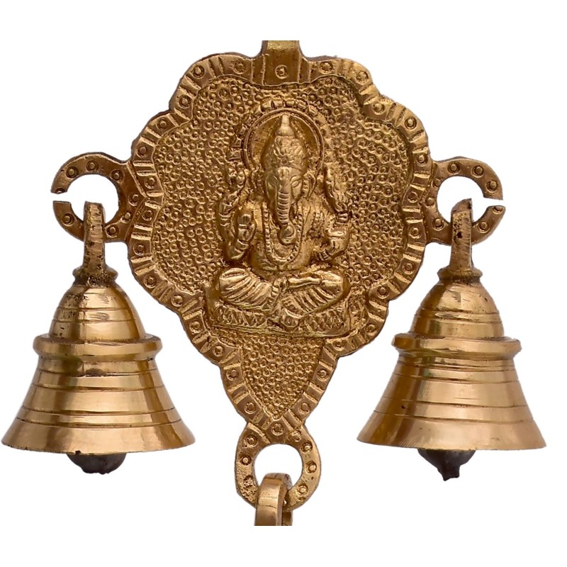 Purpledip Campana Ganesha Lakshmi para colgar en la pared (10767)