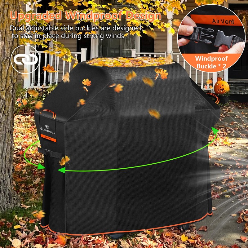 [Upgraded 1000D Heavy Duty Fabric] 58 inch Grill Cover for