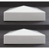 True 5x5 (127mm x 127mm) Plastic Pyramid Vinyl Fence Post Cap Black or White Multiple Quantities for True Actual 5" x 5" Vinyl Posts (2, White)
