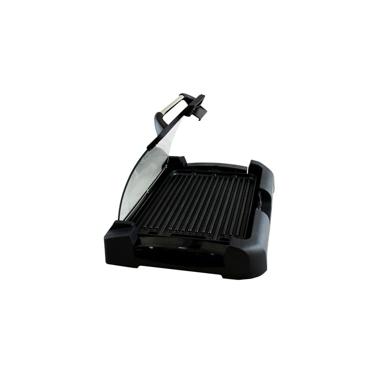 Reversible Indoor Grill and Griddle with Removable Glass Lid
