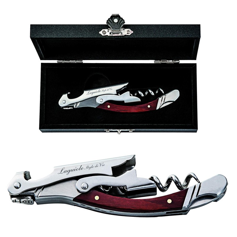 LAGUIOLE CORKSCREW "OMBRÉE" | rosewood, stainless steel | bottle opener