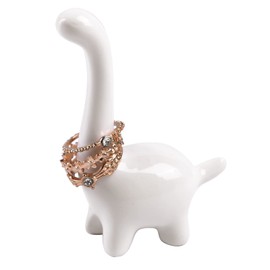 Yundu Ceramics Dinosaur Jewelry Ring Holder,Wedding Engagement Ring Stand, Jewelry Stand, Cute Preppy Room Décor, Cute Gifts for Women