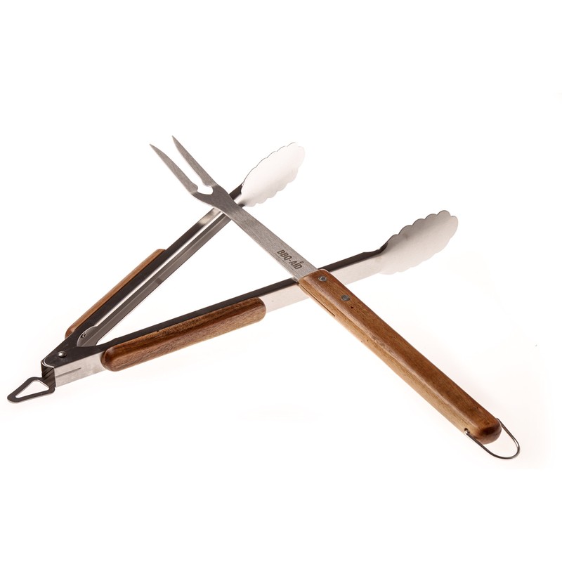 BBQ-Aid 3 Piece Grill Set BBQ Accessories - Tongs, Spatula