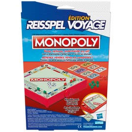 MONOPOLY Travel Edition, Portable Game for 2 to 4 Players, Travel Game for Children from 6 Years - French Version