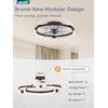 LEDIARY 20 Inch Low Profile Ceiling Fans with Lights and