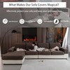 OHSIO Couch Cushion Covers for Sectional Sofa, Stretch Soft Sofa