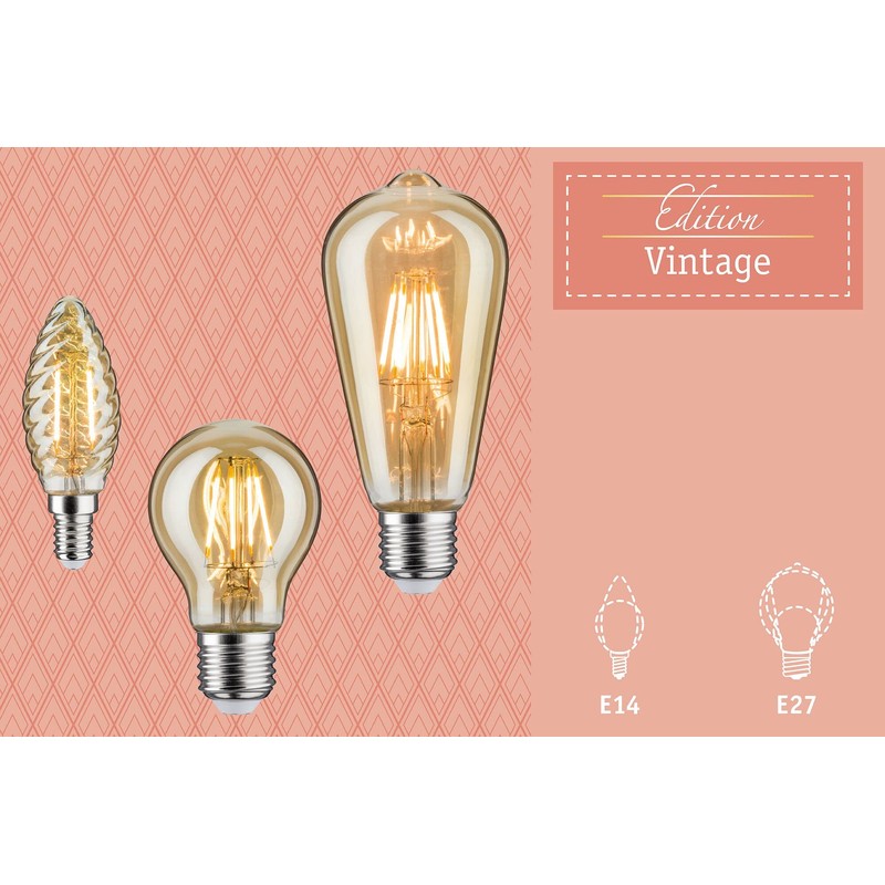 Paulmann 28713 LED Filament Lamp 4.7 W Dimmable Gold 2500