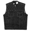 Mens Old Glory Leather Motorcycle Vest SOA Biker Club Vest