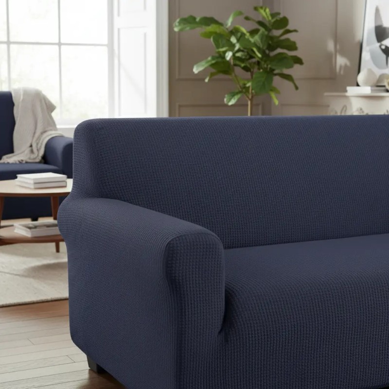 Protector Cubre Sala Elástico Ajustable Strech Fit -3 Pzas