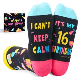 HAPPYPOP 16th Birthday Gifts Socks Ideas - Gifts for 16 Year Old Teenage Girls Boys, 16th Birthday Presents for Teens Age 16