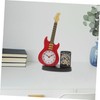 Levemolo Lifelike Violin Clock with Pen Holder Decorative Desktop Clock