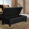 Joveco 51" Rectangle Button Tufted Bonded Leather Storage Ottoman Bench
