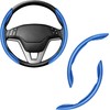 Amiss 2pcs Carbon Fiber Anti-Skid Steering Wheel Cover, Waterproof &