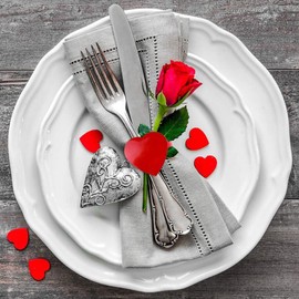 Heart Napkin Rings Red Love Heart Napkin Rings Valentine's Day Wedding, Birthday Party, Thanksgiving Day, Christmas Day,Dining Table Decoration