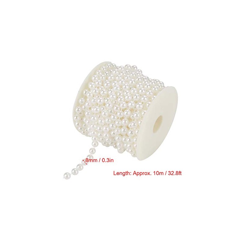 Pearl Bead String, 10m/roll Grinding Pearl Wire Beads Garland String